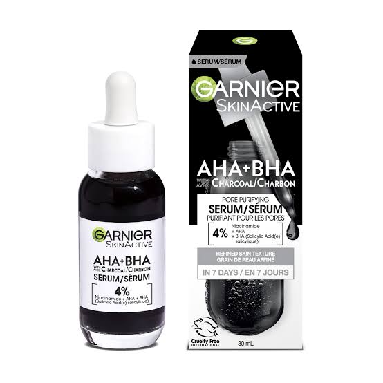 GarnierPure Active AHA BHA Charcoal Serum 30ml